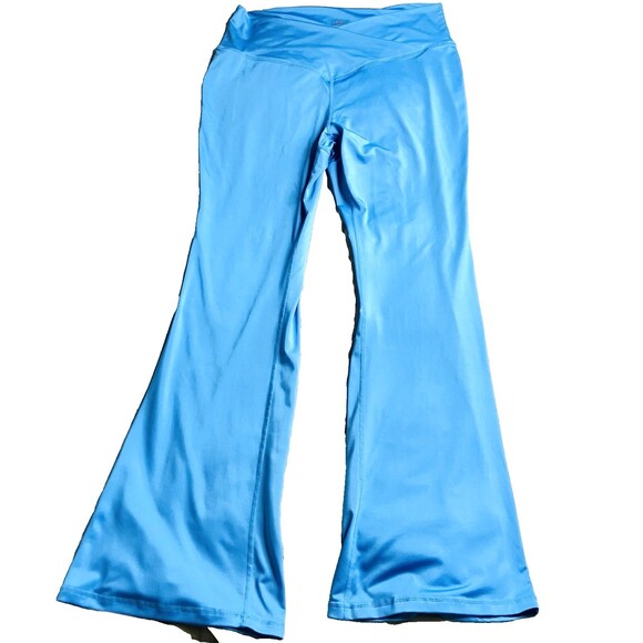 Pro Player Leggings Wide Leg Yoga Pants Wicking Stretch 1X Women Blue Athleisure - Picture 1 of 12